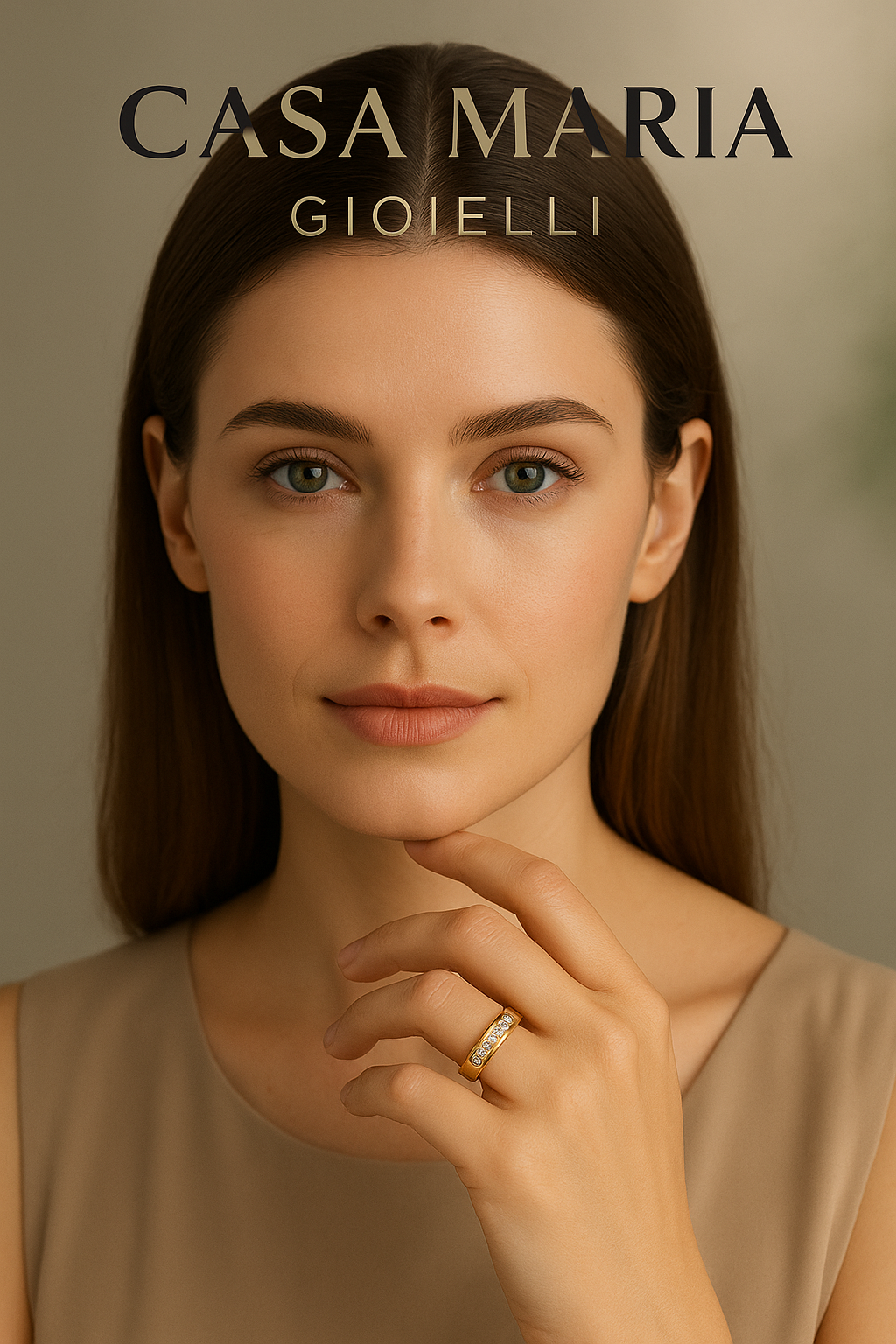 Amore Di Luce Wedding Band Collection - 14K Real Gold - 7-Stone Moissanite Diamond -Casa Maria Gioielli Wedding Band Collection