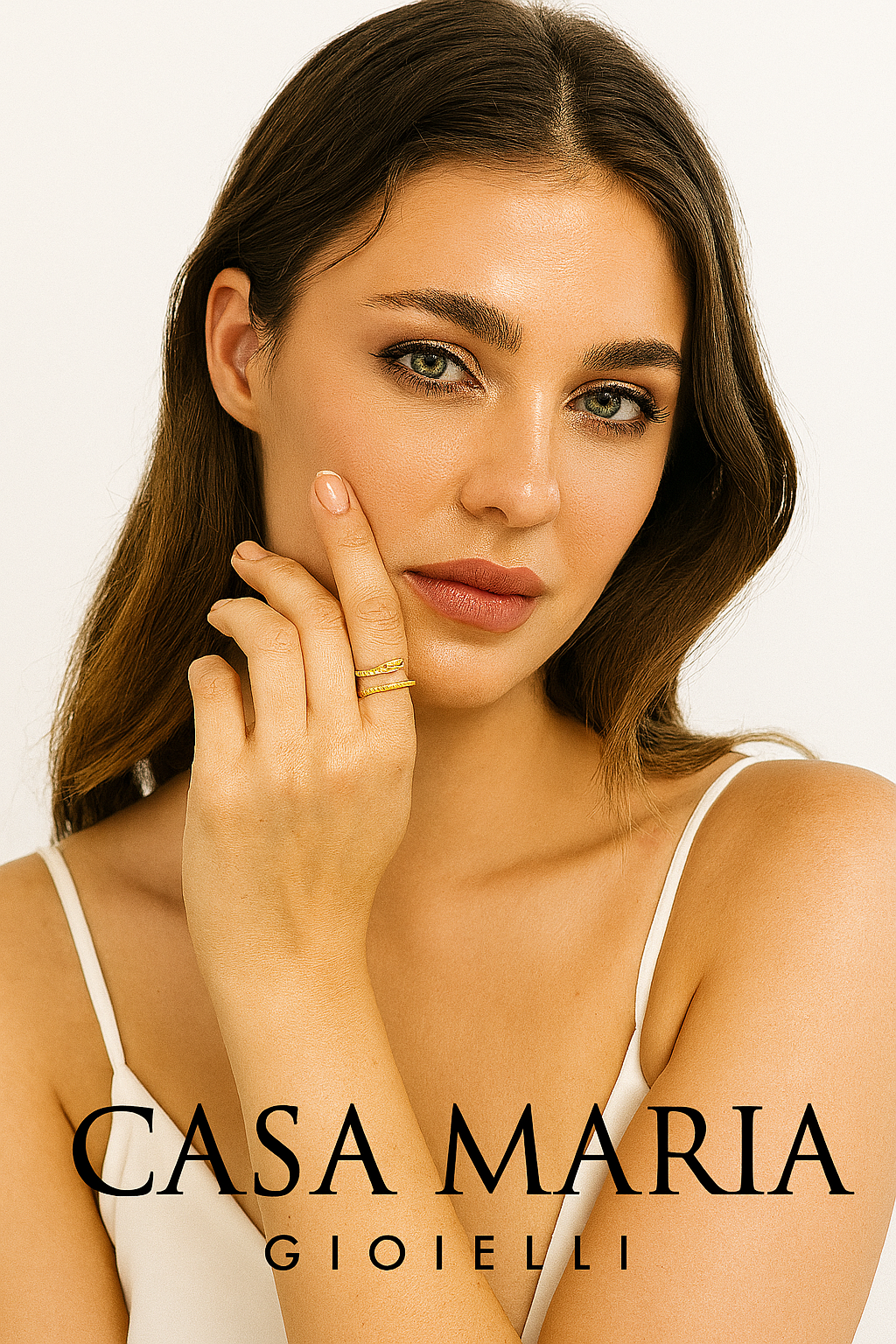 Anello Serpente Ring - 14K Yellow Gold - Lab Grown Diamonds Modern Twist - Casa Maria Gioielli