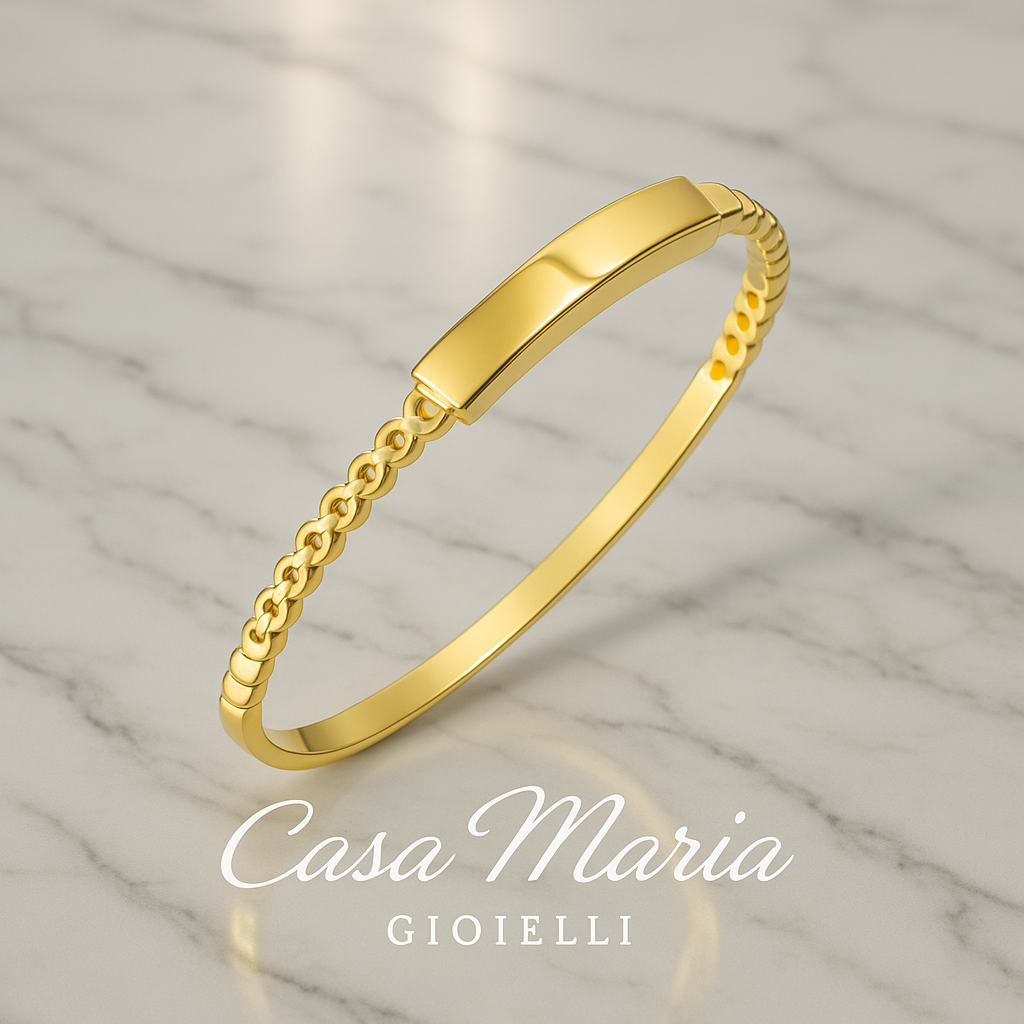 Bare Band Minimalist Ring - 14K Solid Gold Band Ring | Dainty Stackable Band | Casa Maria Gioielli