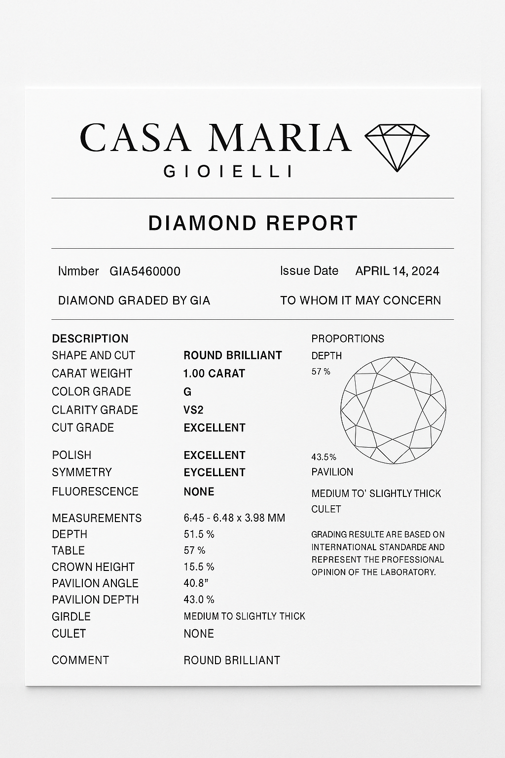 Amor Brilliance Diamond Wedding Band - 14k Solid Gold - 1 CT Diamond- Casa Maria Gioielli