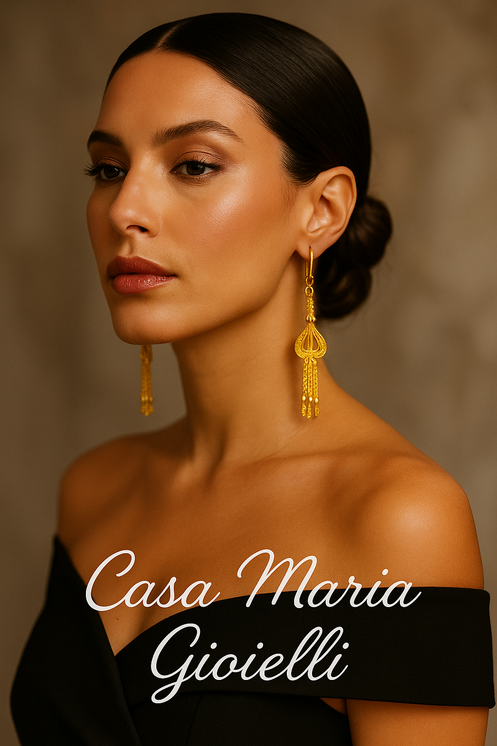 Aria di Festa Tassle Earrings – 24K Solid Gold AU9999 Pure Elegance - Casa Maria Gioielli 